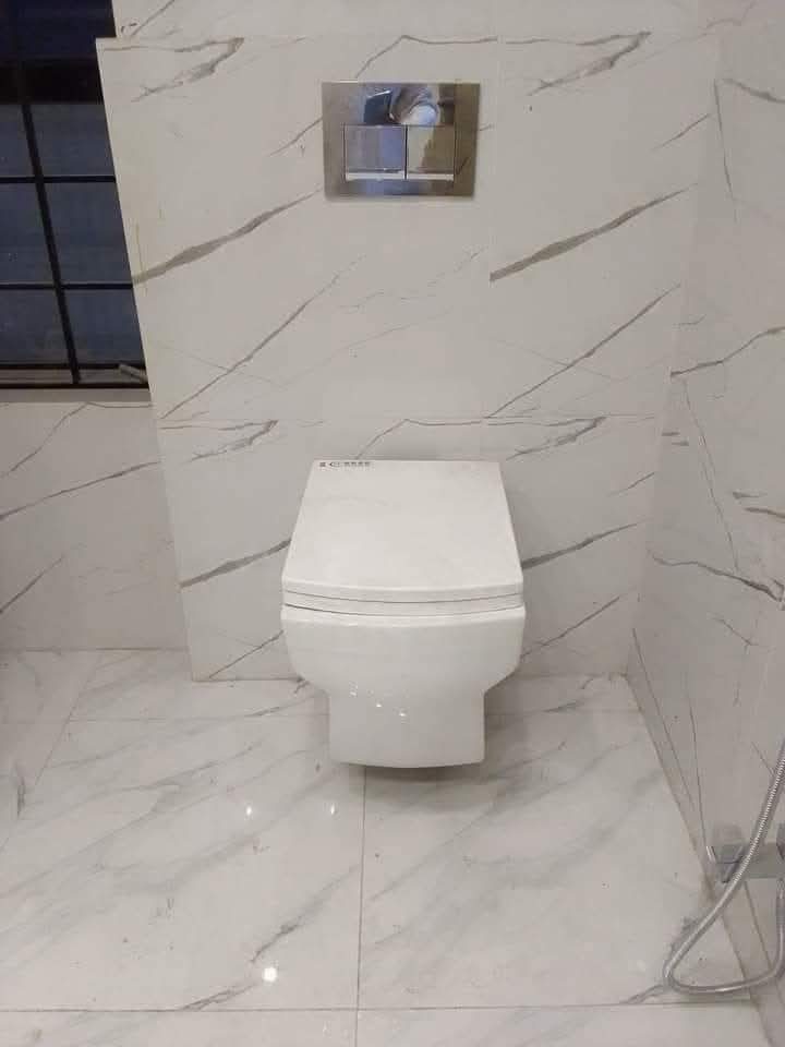Toilet and bathroom fixture installation